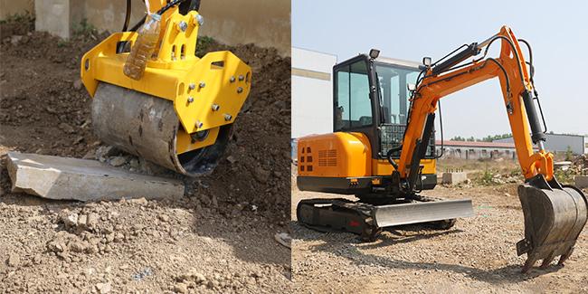 고무 궤도 굴삭기 1과 ISO9001 2.6Ton 암 실린더 굴삭기