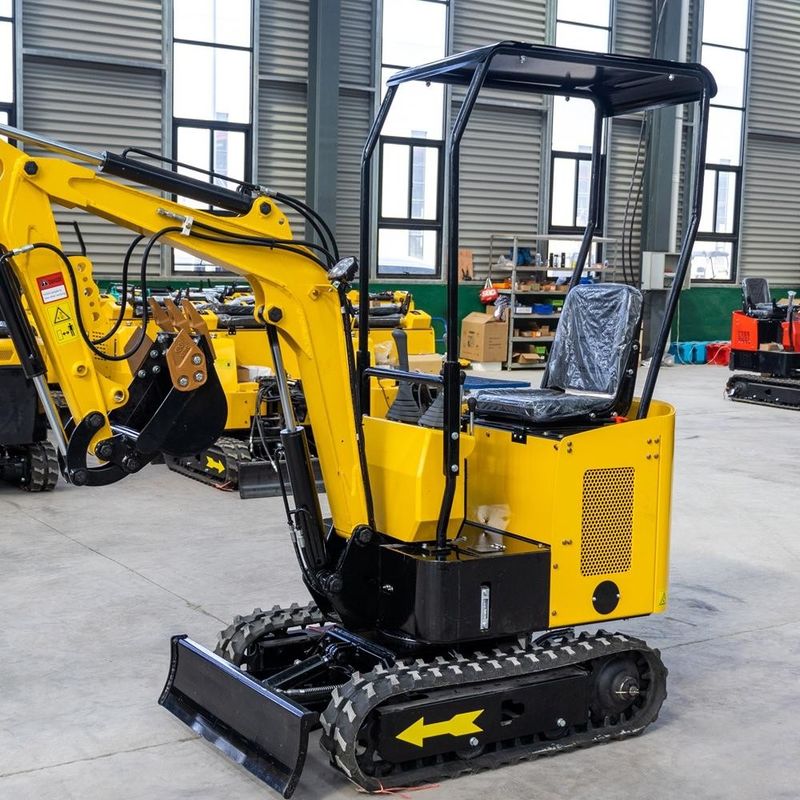 Widely Used Micro Machine 1.2 Ton Yellow Mini Excavator With Rubber Track