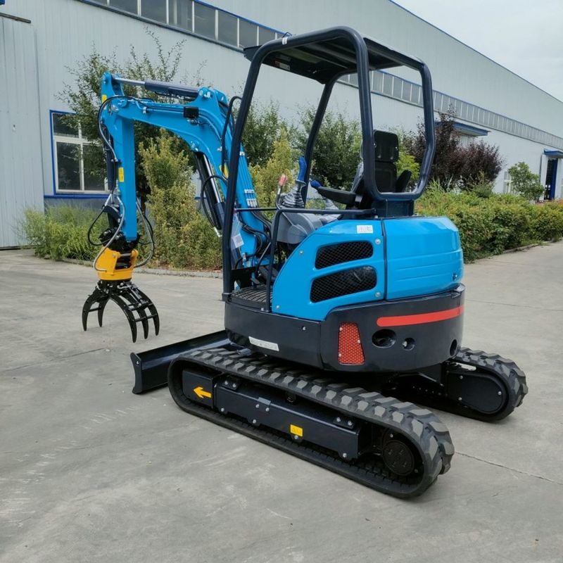 New Blue Excavators Digger Mini 3.5 Ton Excavator For Garden