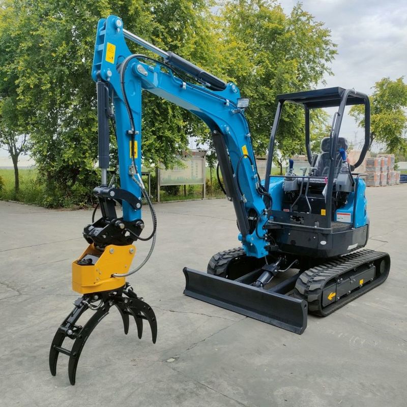 New Blue Excavators Digger Mini 3.5 Ton Excavator For Garden