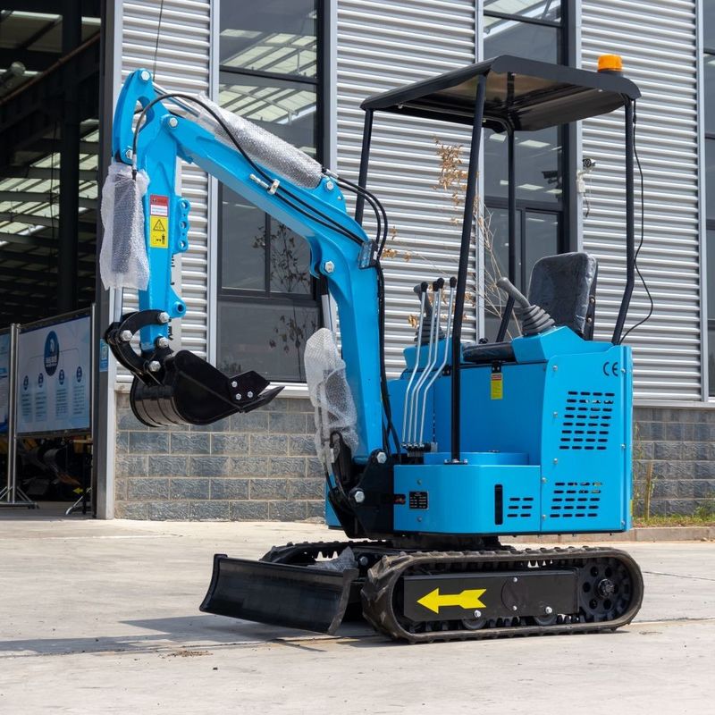 Micro Mini Excavator 1.5 Ton Blue Digging Machine Meet Euro V CE EPA Standard