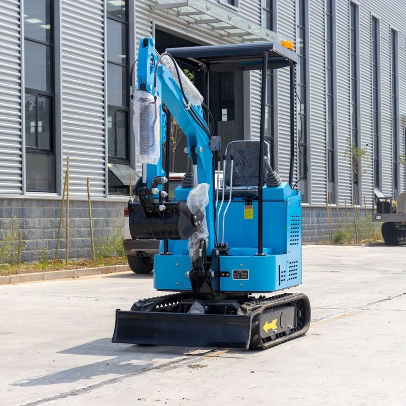 Micro Mini Excavator 1.5 Ton Blue Digging Machine Meet Euro V CE EPA Standard