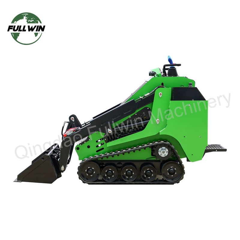 Mini Track Loader EPA Euro V Standard Green Skid Steer Loaders With Rubber Track